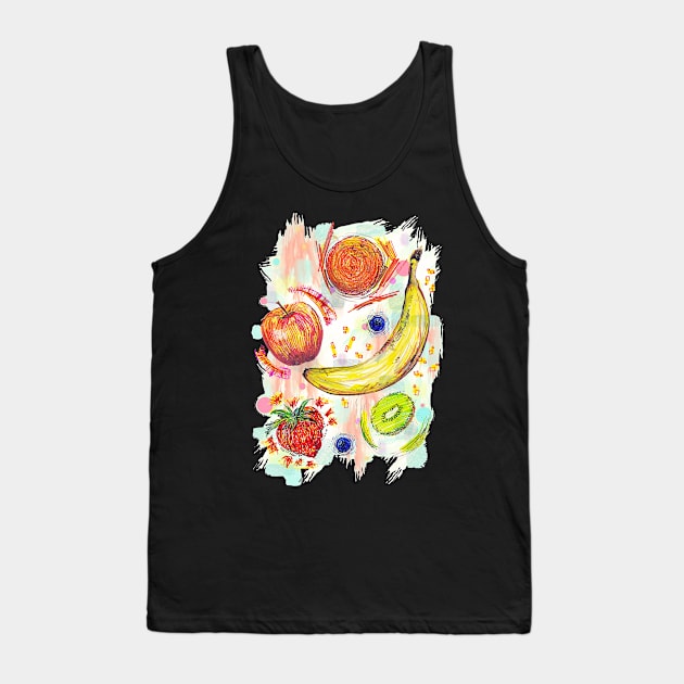 Fruit Splash Tank Top by minniemorrisart